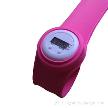 Wristband pedometer with accelerometer